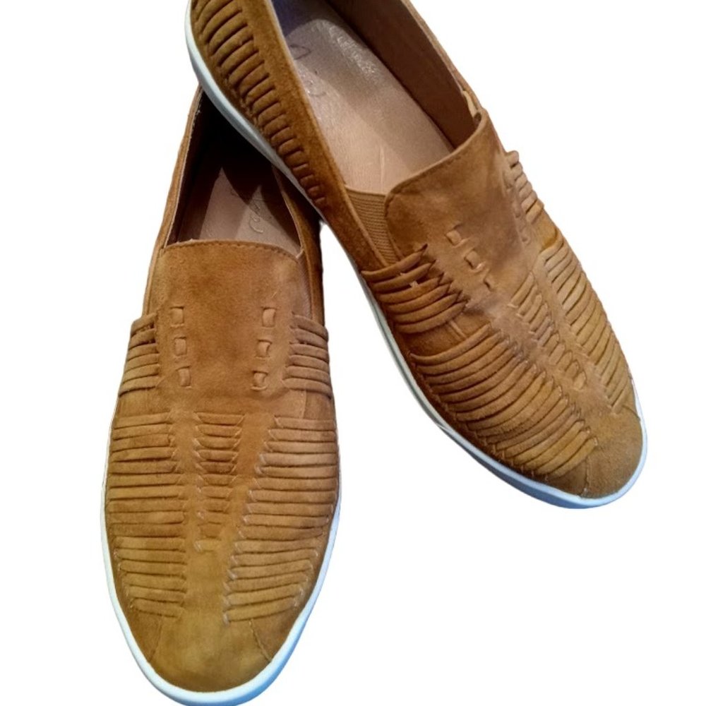 EUC | Joie Huxley Fisherman Suede Slip on Sneakers | Huarache Woven | Size: 39.5